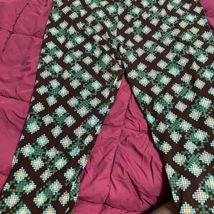 LuLaRoe Black and Blue Geometric Leggings